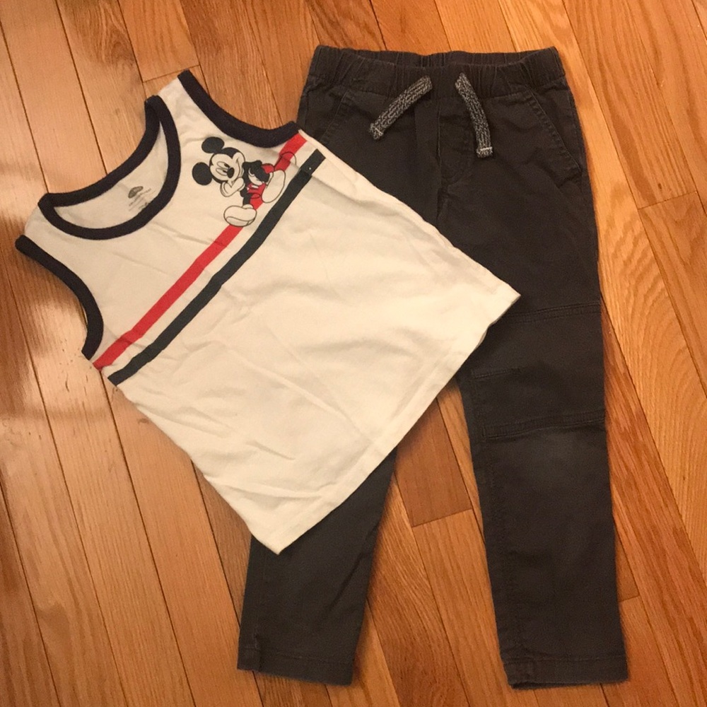 Mickey tank and cat&jack pants set